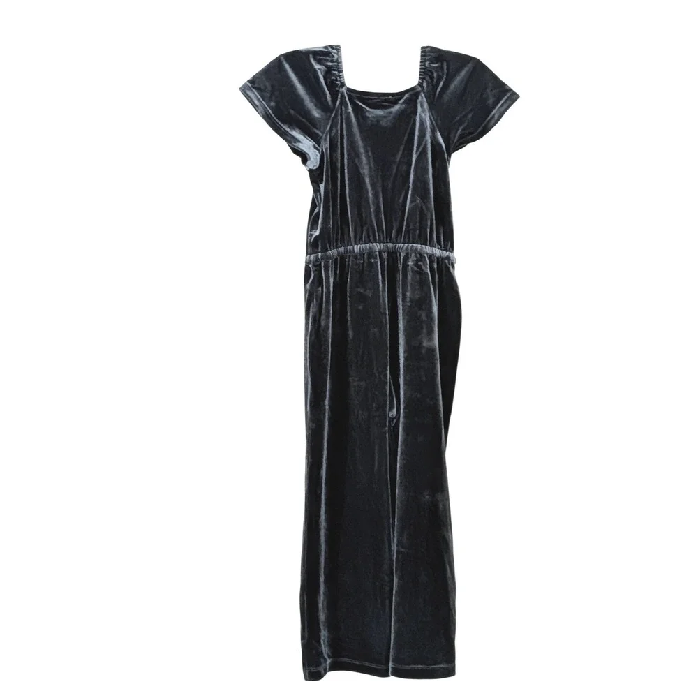Crewcuts‎ Girls Green Velvet Flutter Sleeve Wide Leg Jumpsuit Size 5 NWT $72